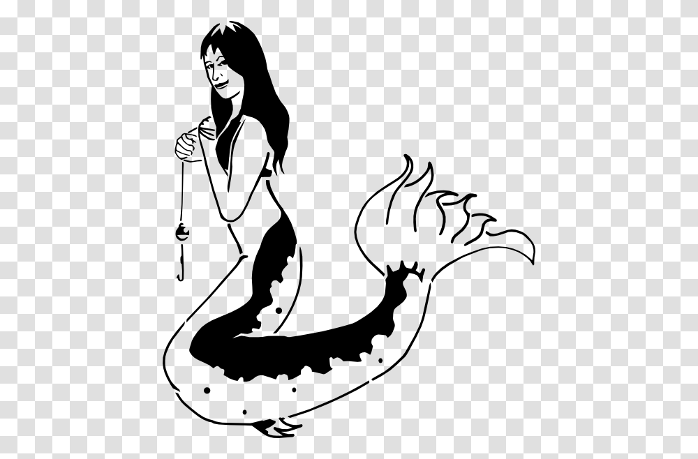 Catfish Mermaid, Stencil, Person, Human, Silhouette Transparent Png