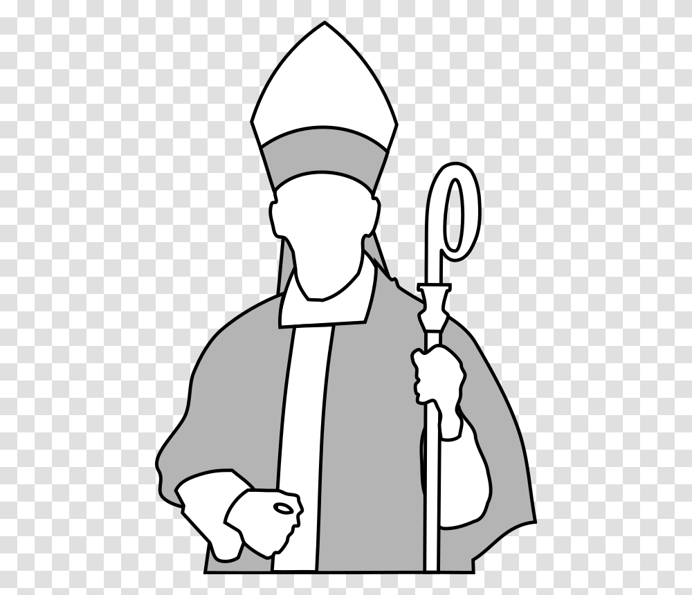 Catholic Church Black And White Clipart, Stencil, Apparel, Face Transparent Png