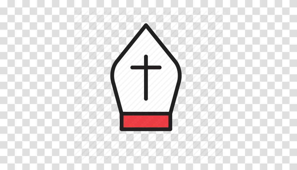 Catholic Church Hat Pope Religion Religious Vatican Icon, Priest, Cross, Road Sign Transparent Png