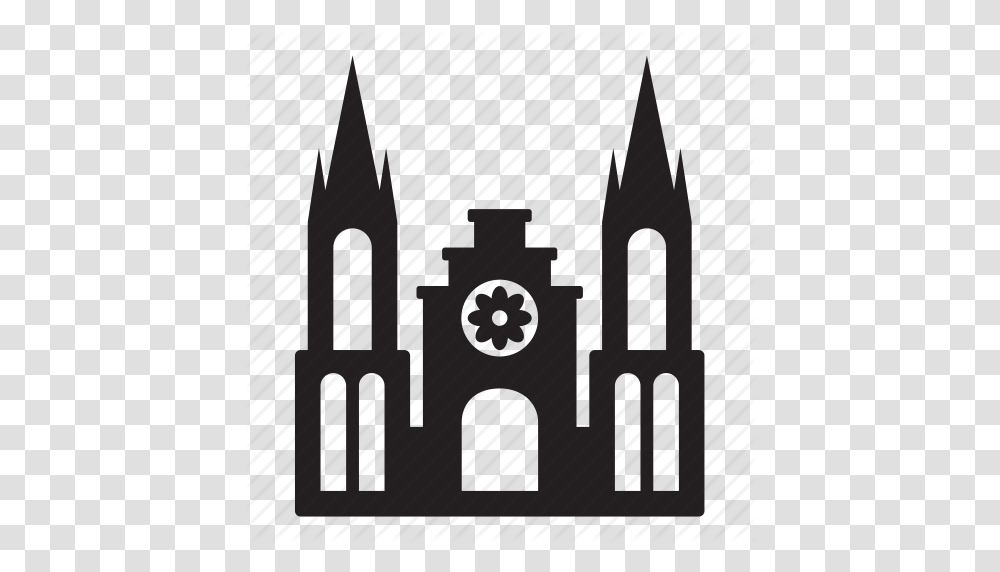 Catholic Church Icon, Clock Tower, Architecture, Building, Fence Transparent Png