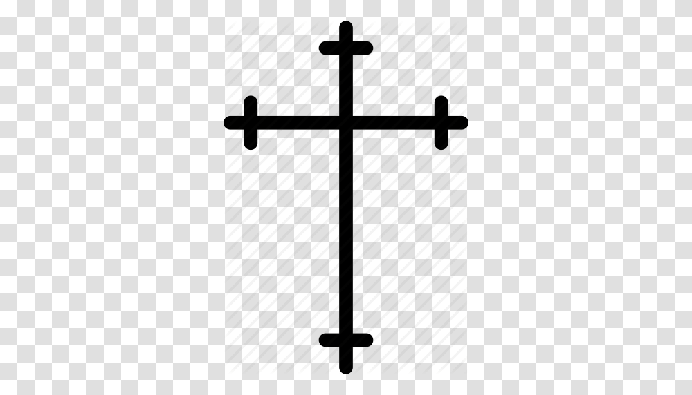 Catholic Cross God Holy Orthodox Thin Word Icon, Silhouette, Gray Transparent Png