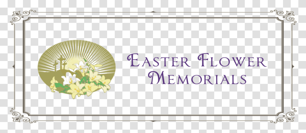 Catholic Easter Banner Easter Flower Memorials, Plot, Diagram, Plant Transparent Png