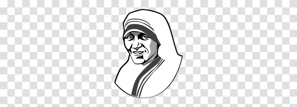 Catholic Nun Clipart, Face, Person, Human, Stencil Transparent Png