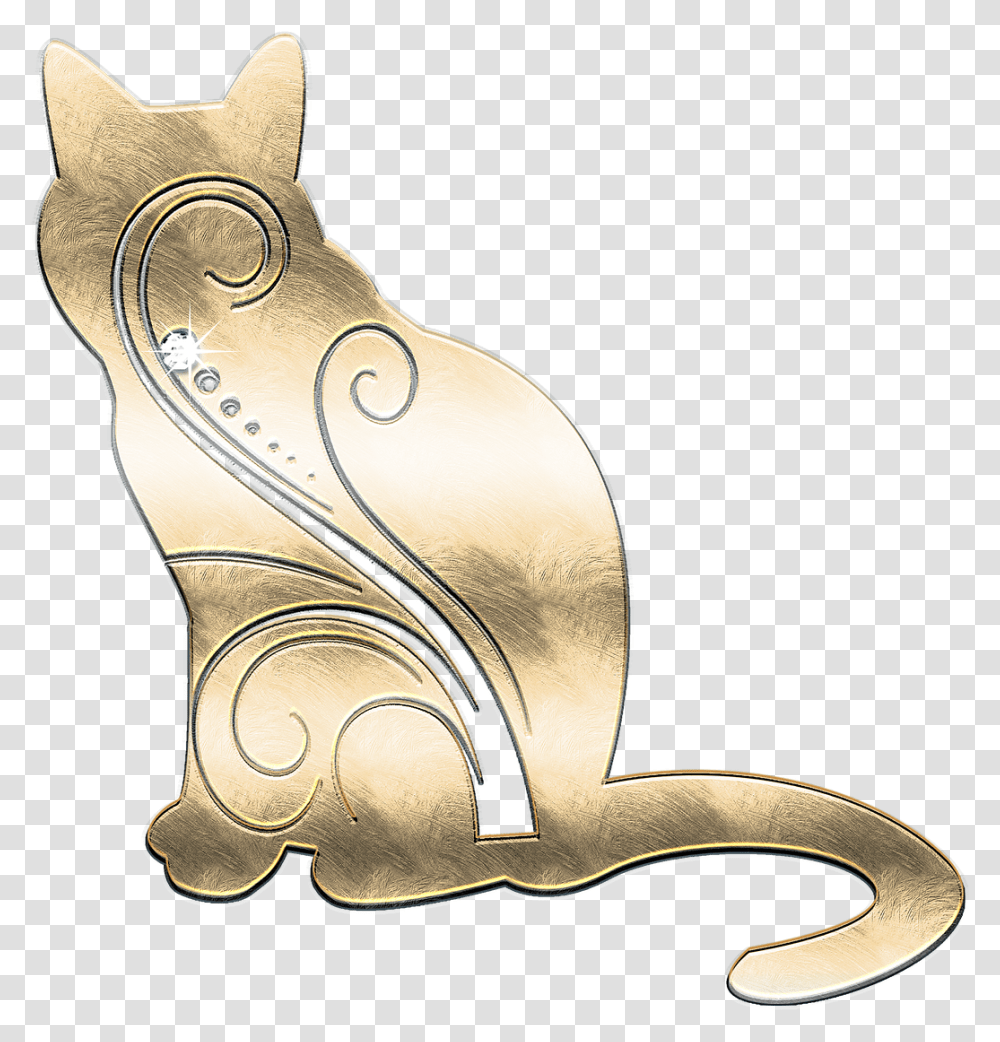 Catmetalgoldtexturegraphic Free Image From Needpixcom Cat Gold, Animal, Pet, Mammal, Egyptian Cat Transparent Png