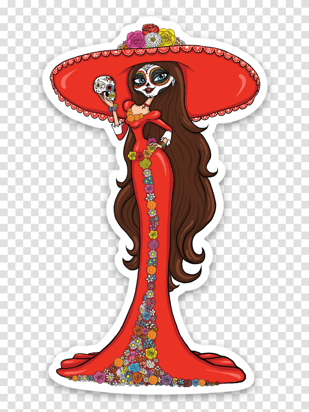 Catrina Illustration, Performer, Clothing, Face, Leisure Activities Transparent Png