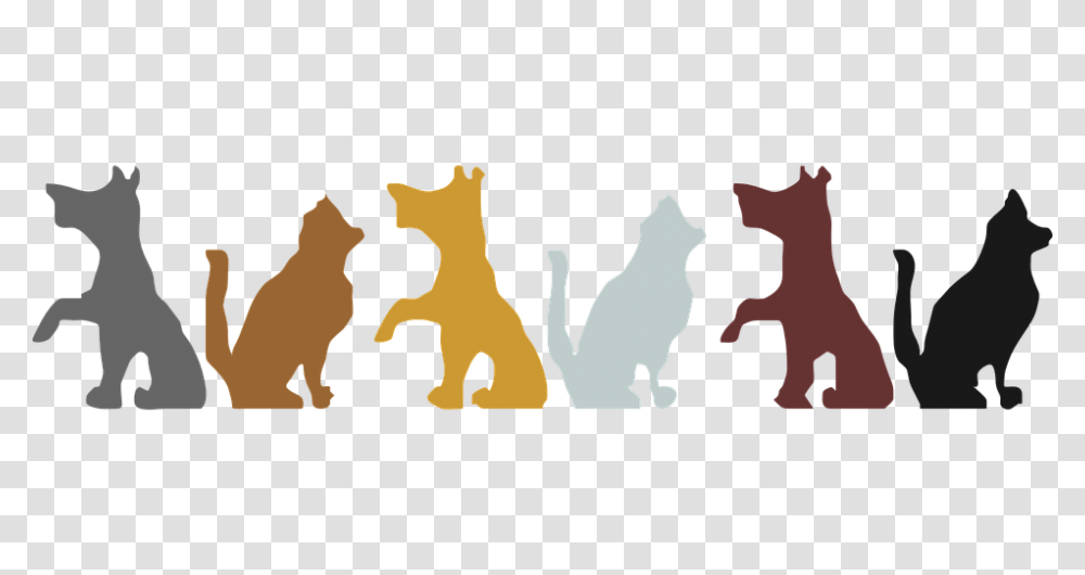 Cats And Dogs Clipart Group With Items, Silhouette, Person, Human Transparent Png