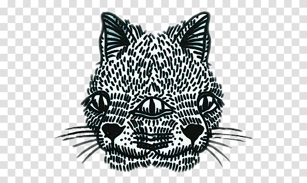Cats Cat Twin Twins Surreal Sticker Tumblr Grunge Russian Criminal Tattoo Cat, Doodle, Drawing Transparent Png