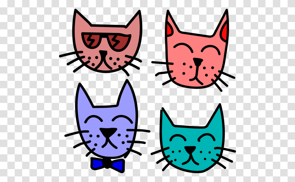 Cats Clipart, Label, Sticker Transparent Png