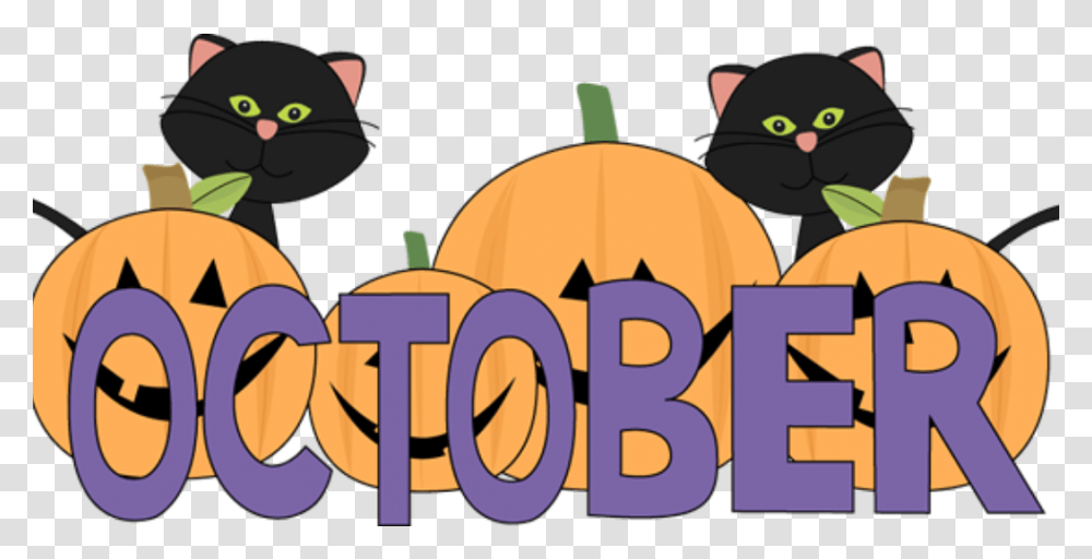 Cats Through The School Year Clipart, Halloween, Plant, Pumpkin, Vegetable Transparent Png