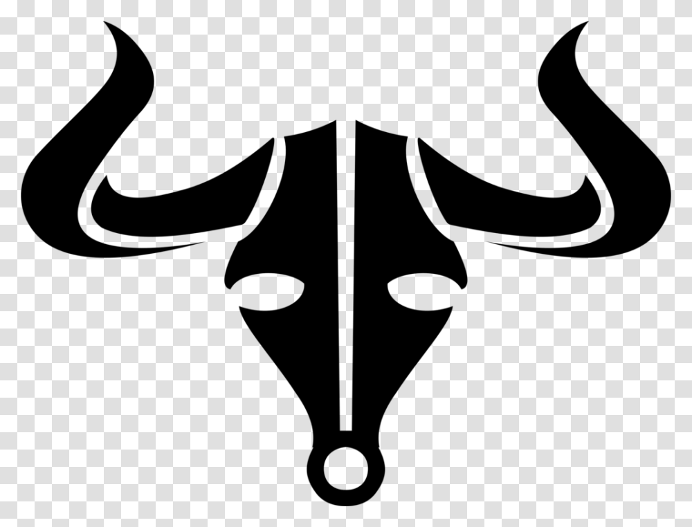 Cattle Bull Horn Silhouette Ox, Gray, World Of Warcraft Transparent Png