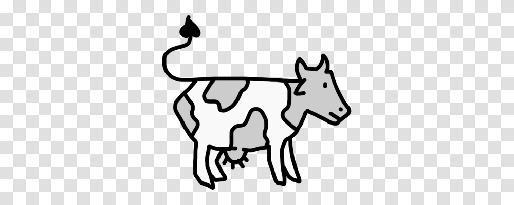 Cattle Cartoon Drawing Cutout Animation Paper Model Free, Cow, Mammal, Animal, Gun Transparent Png