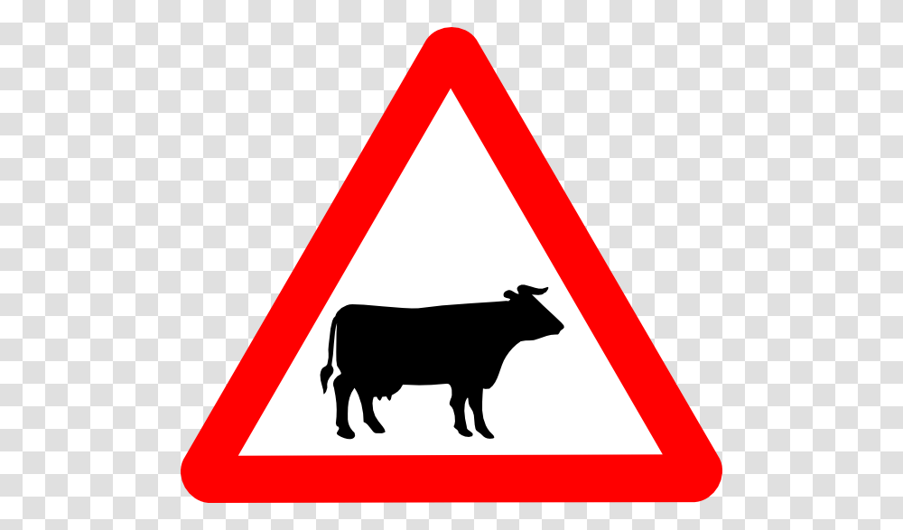Cattle Crossing Warning Clip Art For Web, Cow, Mammal, Animal Transparent Png