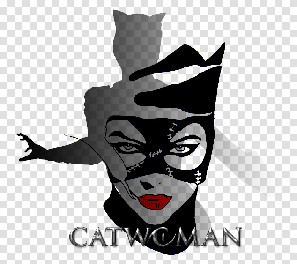 Catwoman Cross Stitch Pattern Download Catwoman Stencil, Advertisement, Poster, Flyer, Paper Transparent Png