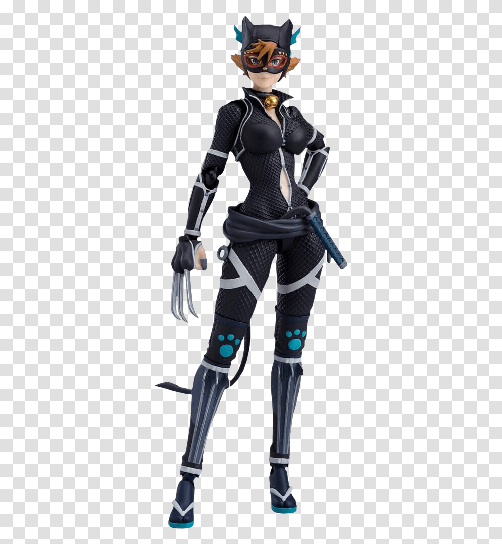 Catwoman Figma 6 Action Figure, Costume, Person, Human, Ninja Transparent Png