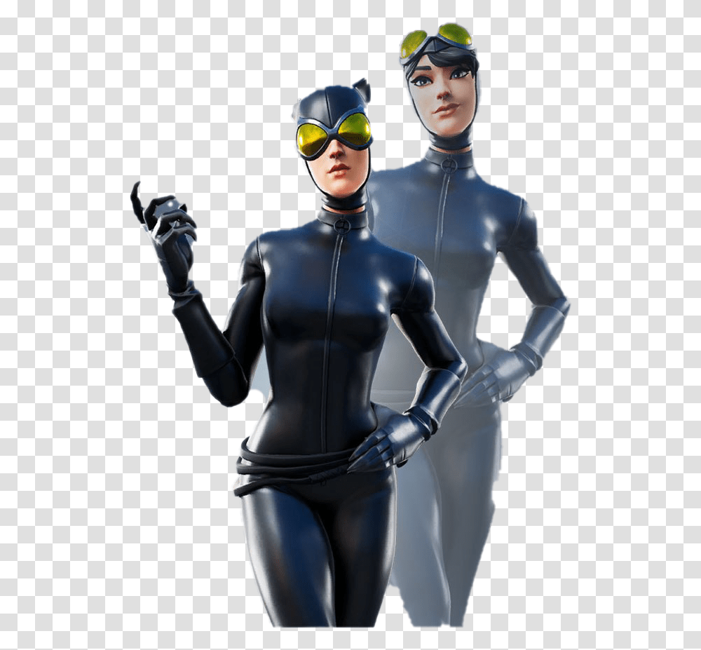 Catwoman Fortnite High Quality Image Fortnite Catwoman Comic Book Outfit, Sunglasses, Accessories, Person, Spandex Transparent Png
