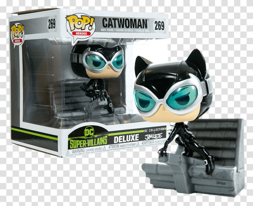 Catwoman On Rooftop Jim Lee Collection Deluxe Pop Vinyl Catwoman Jim Lee Funko, Robot, Helmet, Apparel Transparent Png