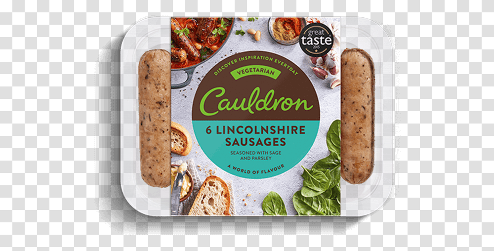 Cauldron Lincolnshire Vegetarian Sausages, Bread, Food, Plant, Poster Transparent Png