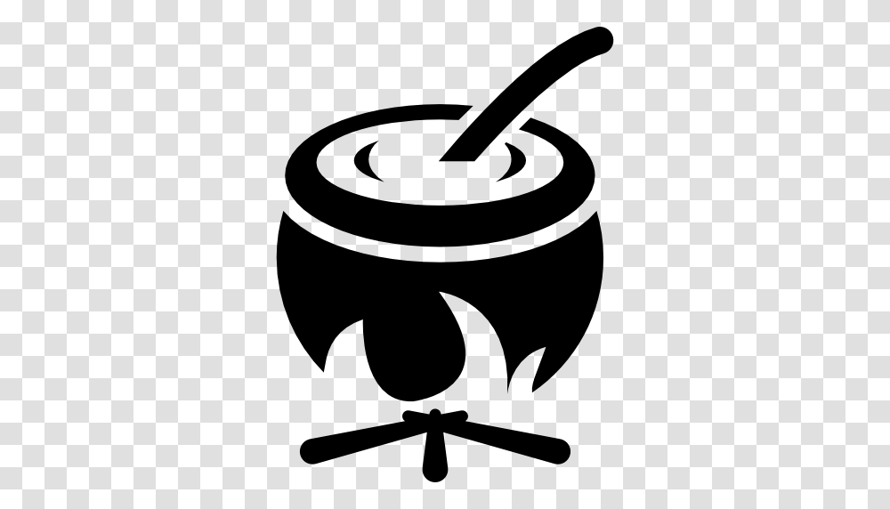Cauldron Tools And Utensils Cook Halloween Pot Icon, Stencil, Drum, Percussion, Musical Instrument Transparent Png