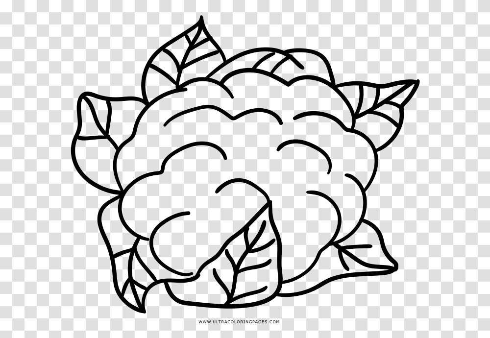 Cauliflower Drawing Coloring Cauliflower Line Art, Gray, World Of Warcraft Transparent Png