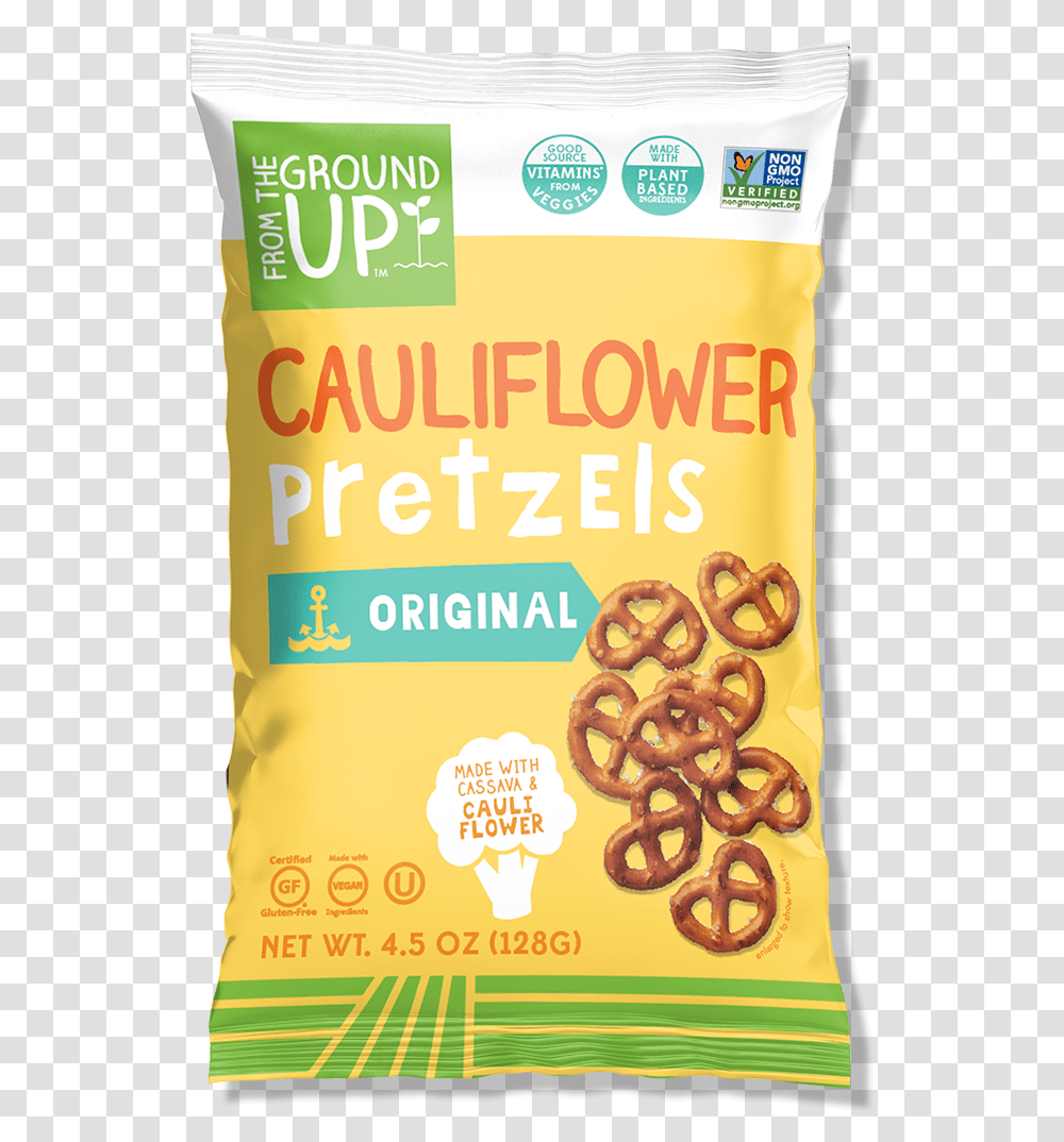 Cauliflower Pretzels Twists Ground Up Cauliflower Pretzels, Bread, Food, Cracker, Snack Transparent Png