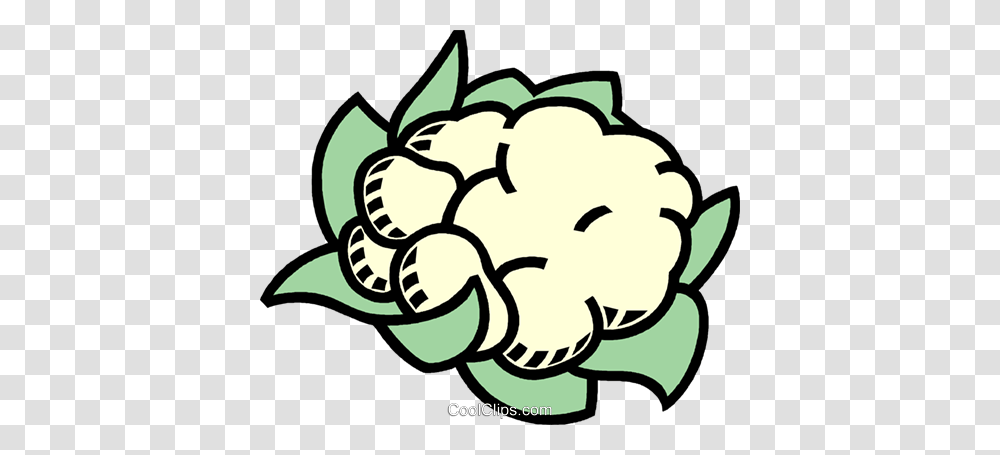 Cauliflower Royalty Free Vector Clip Art Illustration, Plant, Vegetable, Food Transparent Png