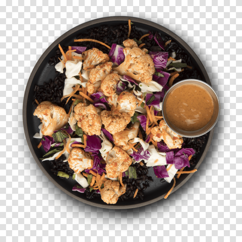 Cauliflower Satay Bowl Red Cabbage, Dish, Meal, Food, Plant Transparent Png