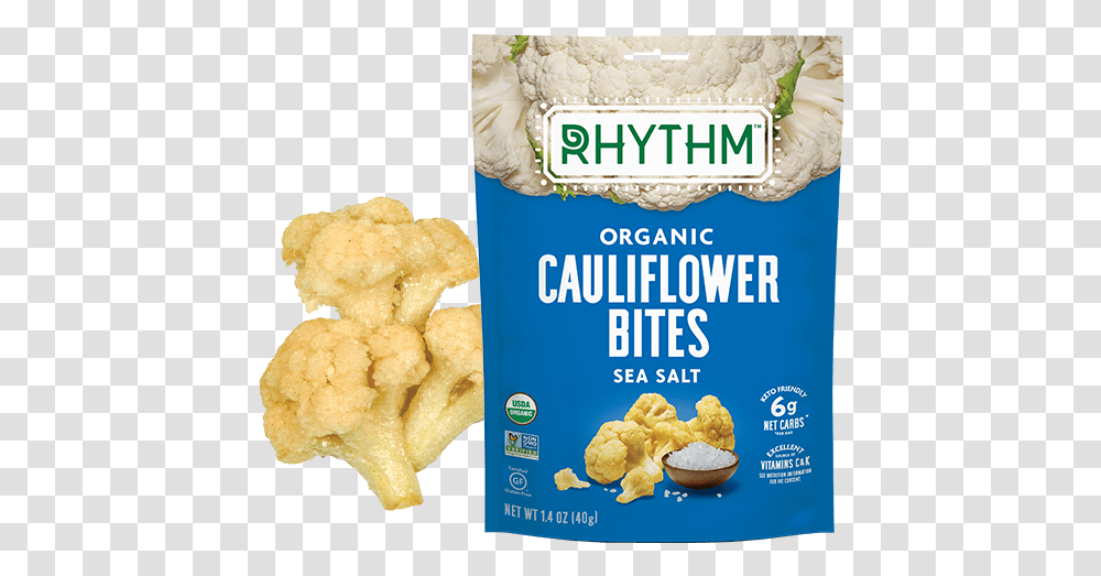 Cauliflower Sea Salt Rhythm Cauliflower Bites, Food, Plant, Vegetable, Snack Transparent Png