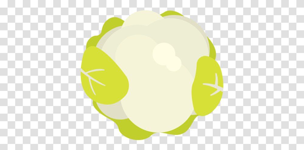 Cauliflower Vegetable Flat & Svg Vector File Circle, Tennis Ball, Plant, Sweets, Food Transparent Png