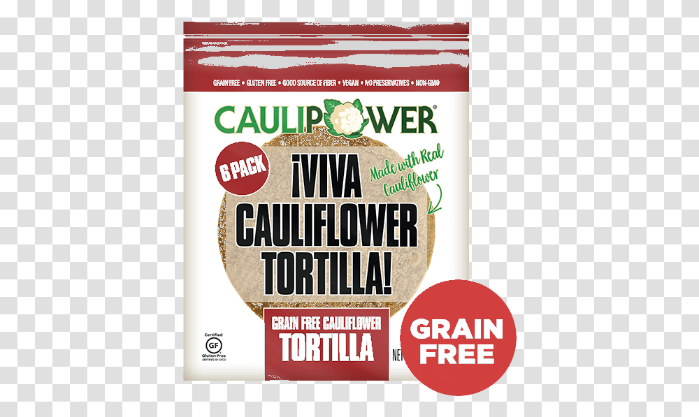 Caulipower Iviva Grain Free Cauliflower Tortilla, Advertisement, Poster, Flyer, Paper Transparent Png