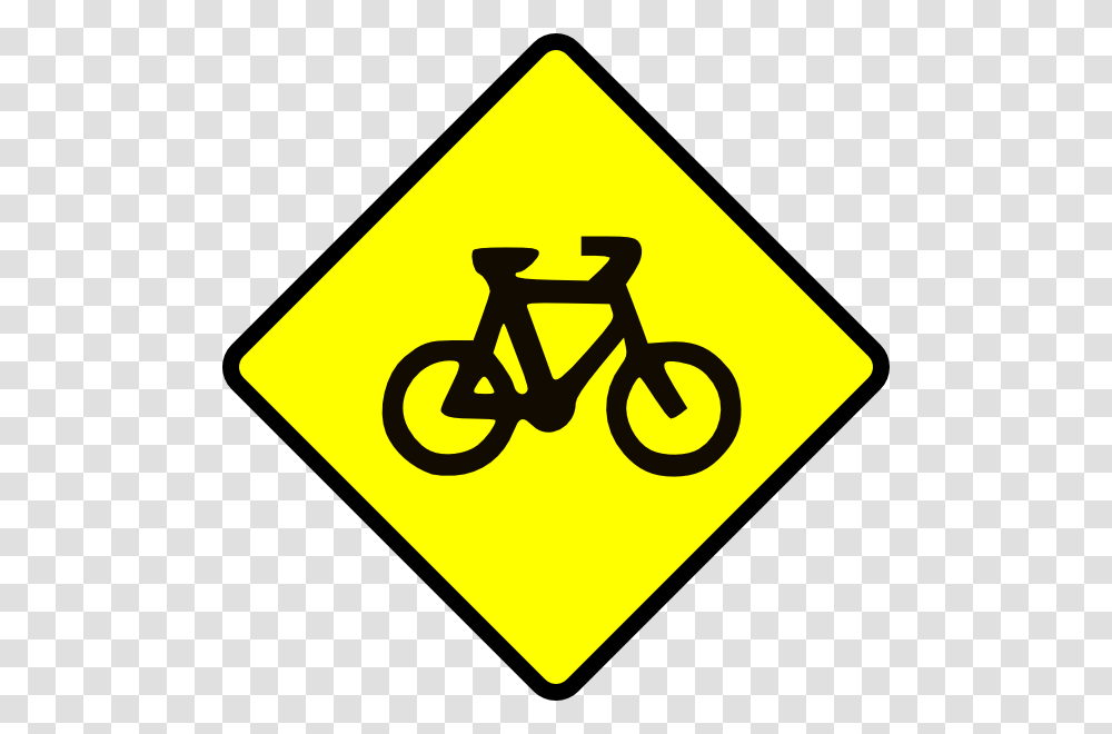 Caution Bike Road Sign Symbol Clip Art Free Vector, Stopsign Transparent Png