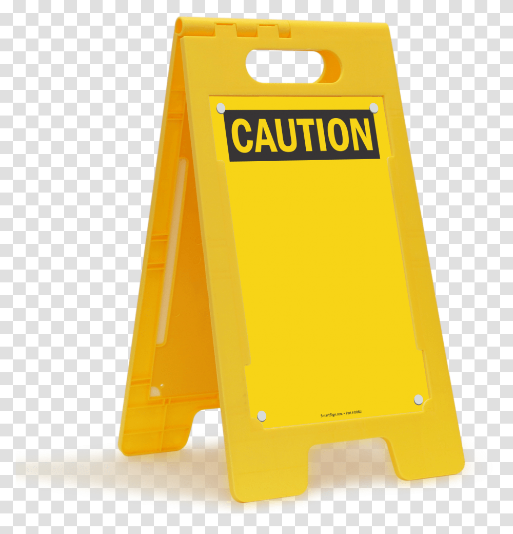 Caution Blank Fold Ups Floor Sign Caution Hot, Fence, Barricade Transparent Png