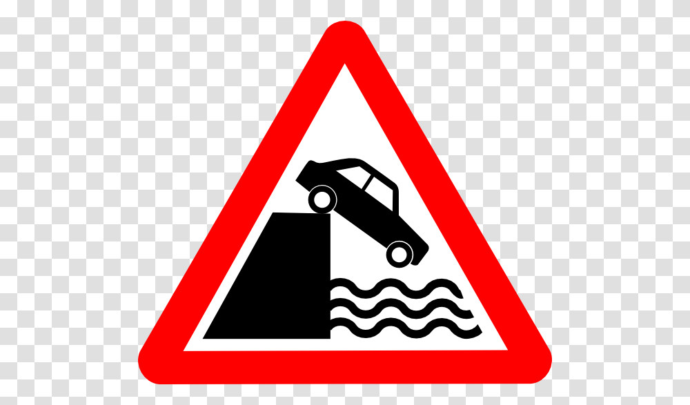 Caution Cliff Water Clip Art, Road Sign, Triangle, Stopsign Transparent Png