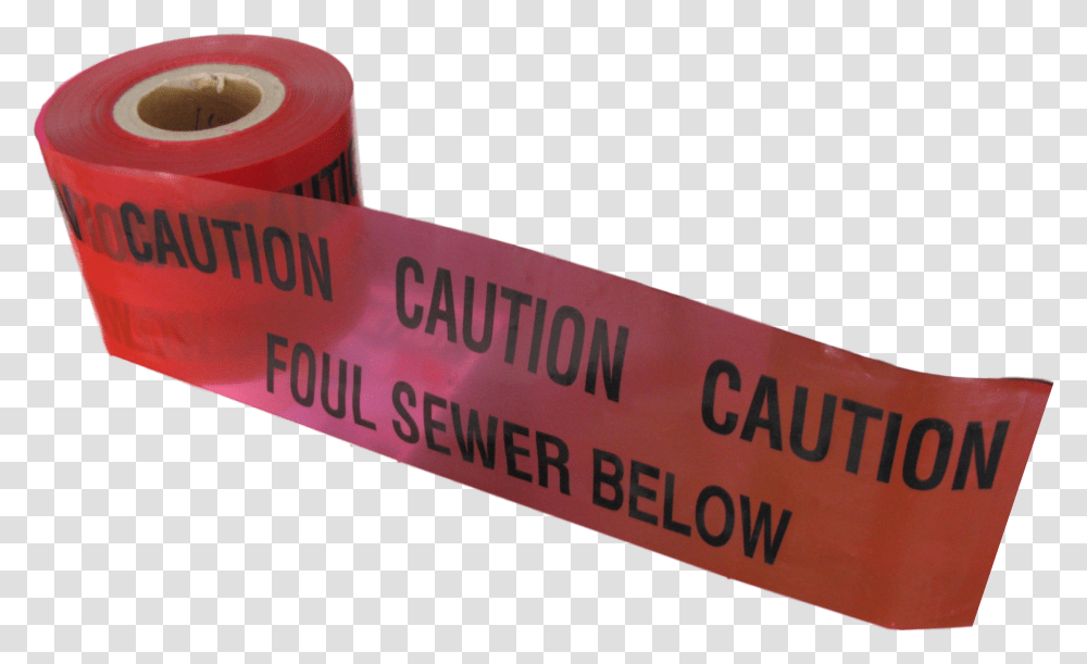 Caution Foul Sewer Below Tape 365m X 150mm Label, Sash, Word Transparent Png