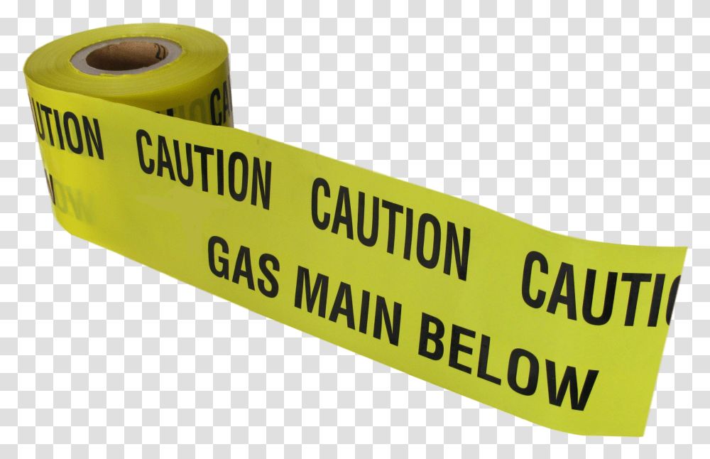 Caution Gas Mains Below Tape 365m X 150mm Electrical Tape, Sign Transparent Png