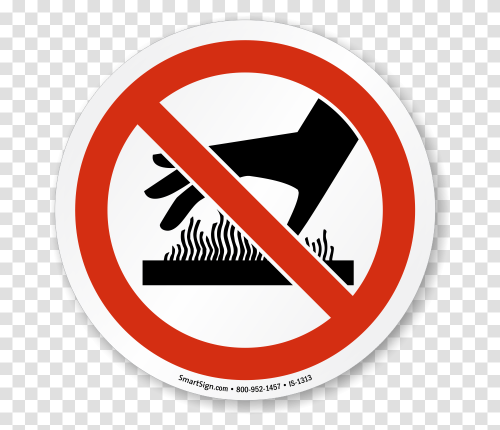 Caution Hot Surface Do Not Touch Sign, Road Sign, Stopsign Transparent Png