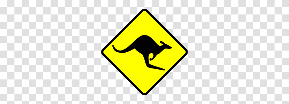 Caution Kangaroo Clip Art, Sign, Road Sign, Animal Transparent Png