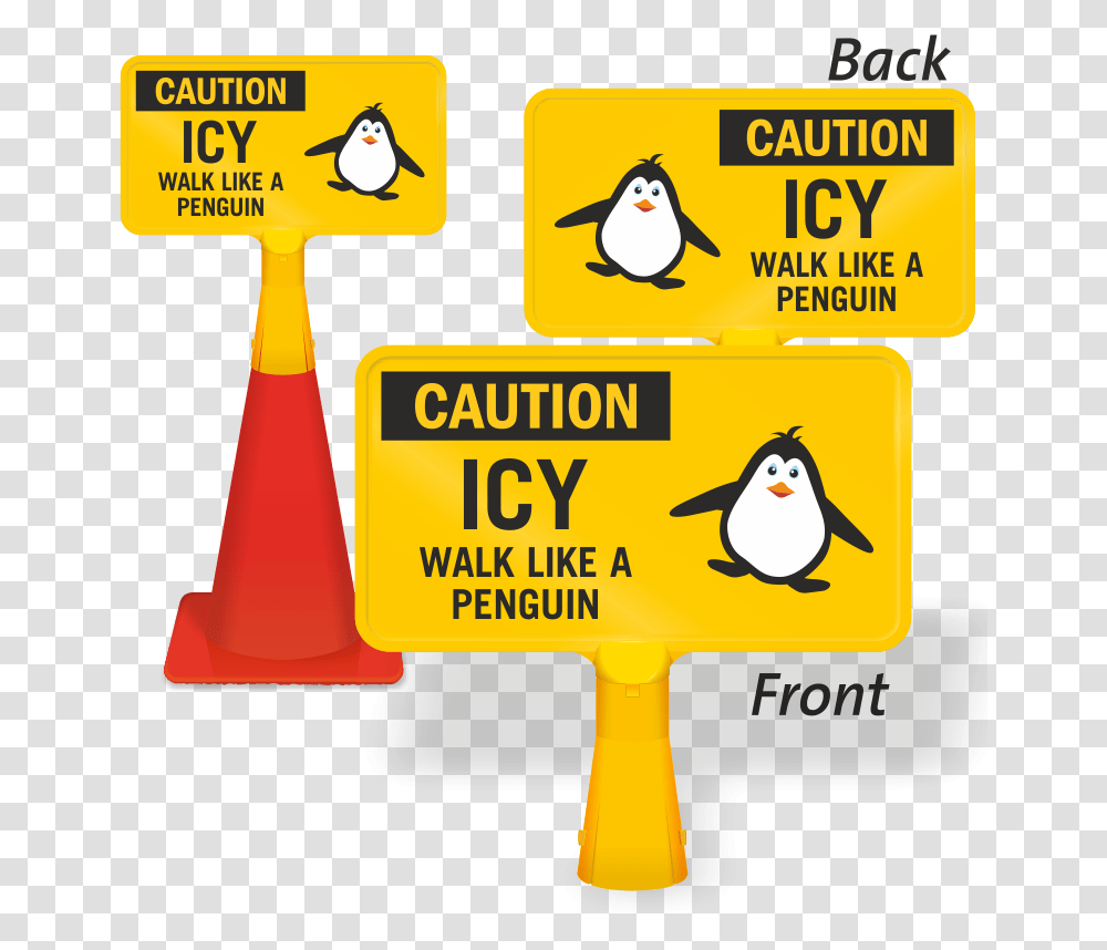 Caution Sign Icy Conditions, Bird, Animal Transparent Png