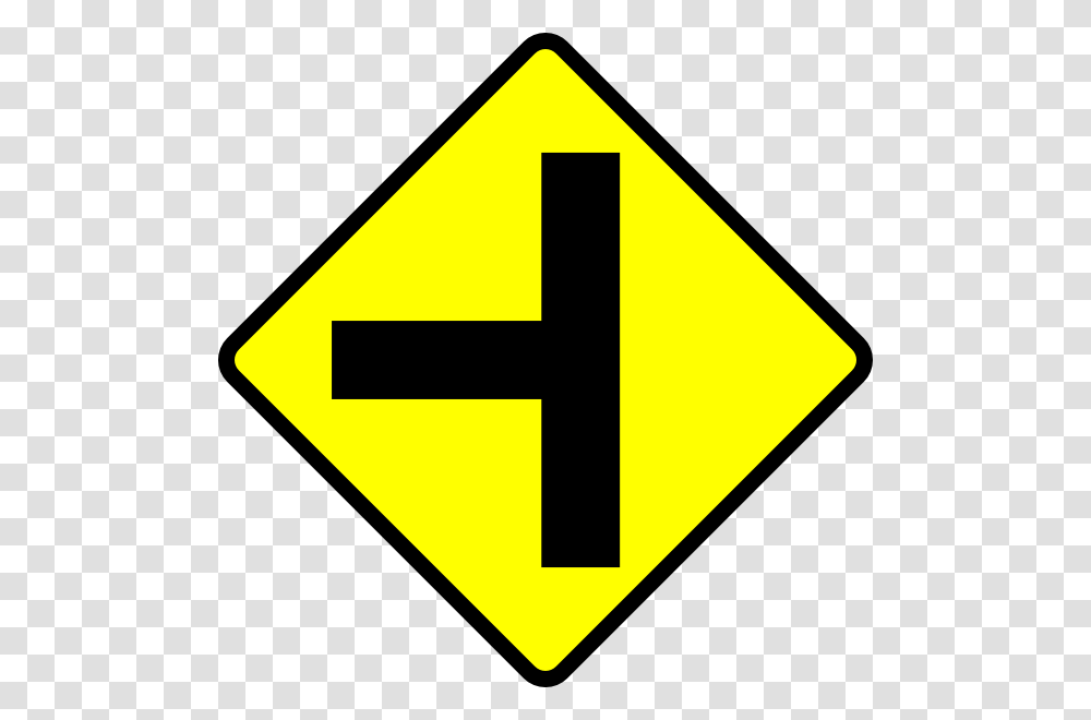 Caution T Junction Road Sign Clip Art, Stopsign, First Aid Transparent Png