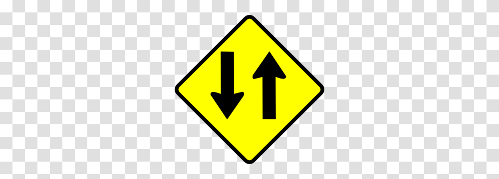 Caution Two Way Street Clip Art, Road Sign, First Aid, Stopsign Transparent Png
