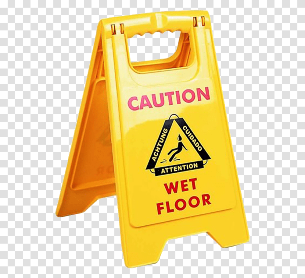 Caution Wet Floor, Sign, Bag Transparent Png