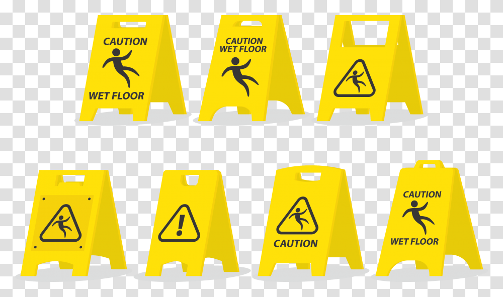 Caution Wet Floor Warning Sign, Number, Alphabet Transparent Png