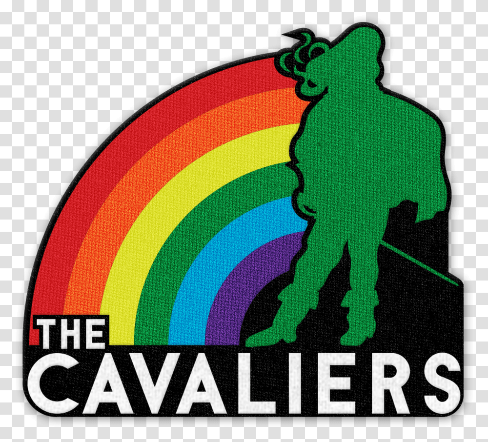 Cavaliers Standing Man Rainbow Patch Graphic Design, Logo, Trademark, Poster Transparent Png