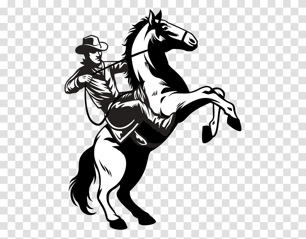 Cavalo De Cowboy, Stencil, Person, Human, Silhouette Transparent Png