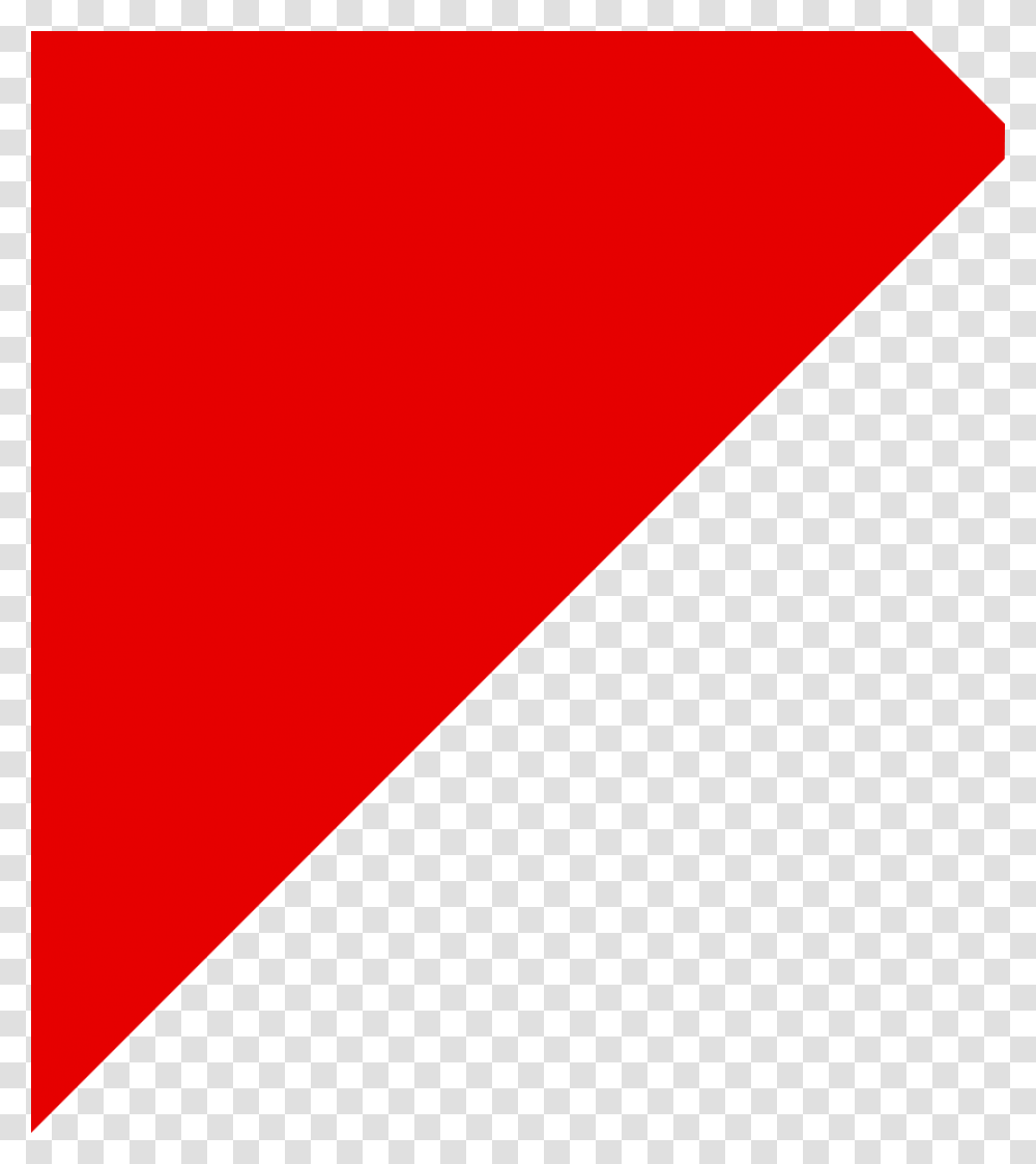 Cavalry Flag Red Over White, Triangle, Sign Transparent Png