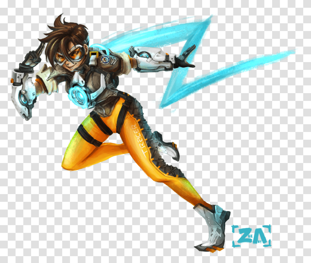 Cavalry S Here By Zlynn Tracer Overwatch Background, Person, Human, Wasp, Bee Transparent Png
