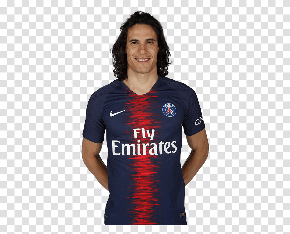 Cavani Chelsea Black And Silver Jersey, Apparel, Shirt, Person Transparent Png