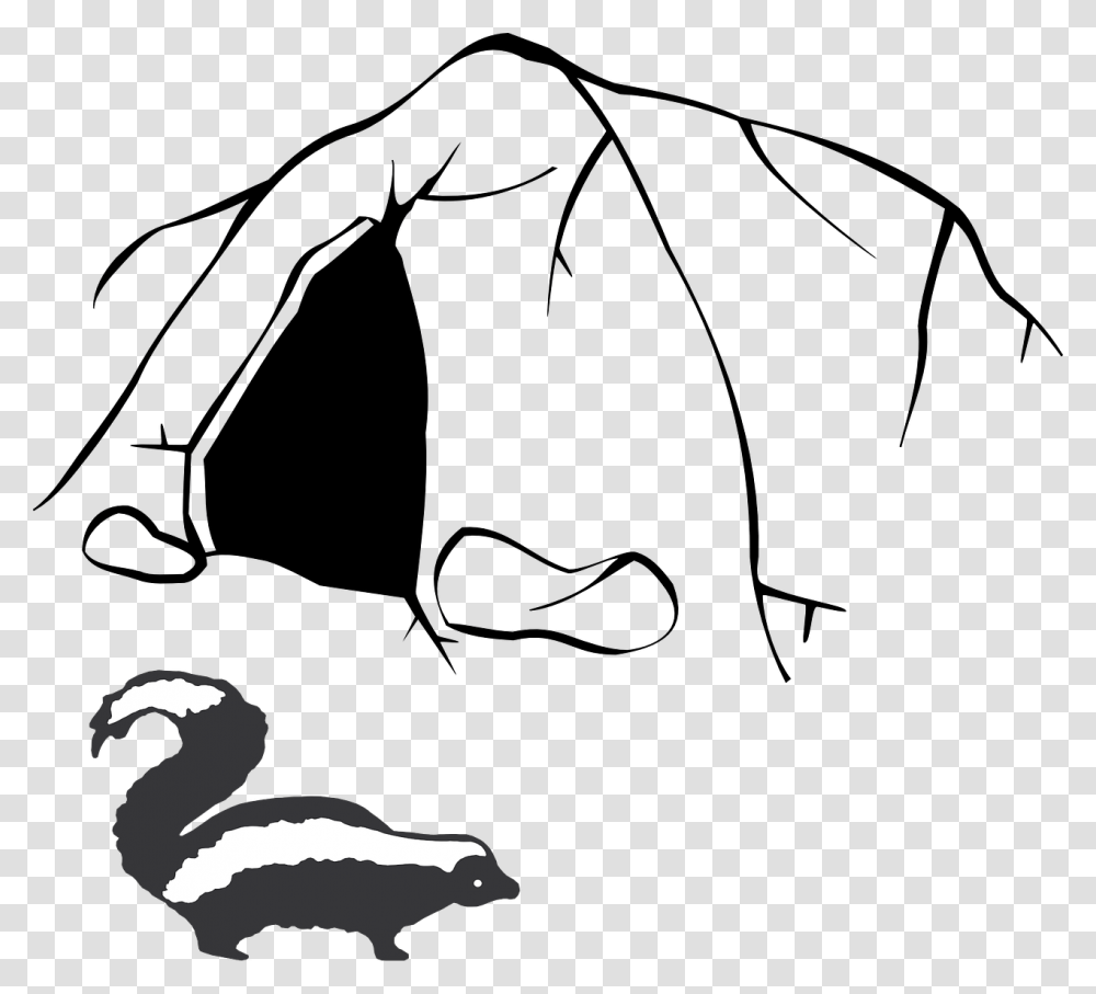 Cave Clipart Black And White, Animal, Bird, Wildlife, Mammal Transparent Png