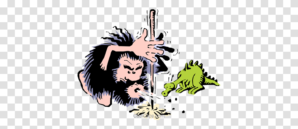 Caveman Lighting Fire Royalty Free Caveman Starting A Fire, Text, Symbol, Pirate Transparent Png