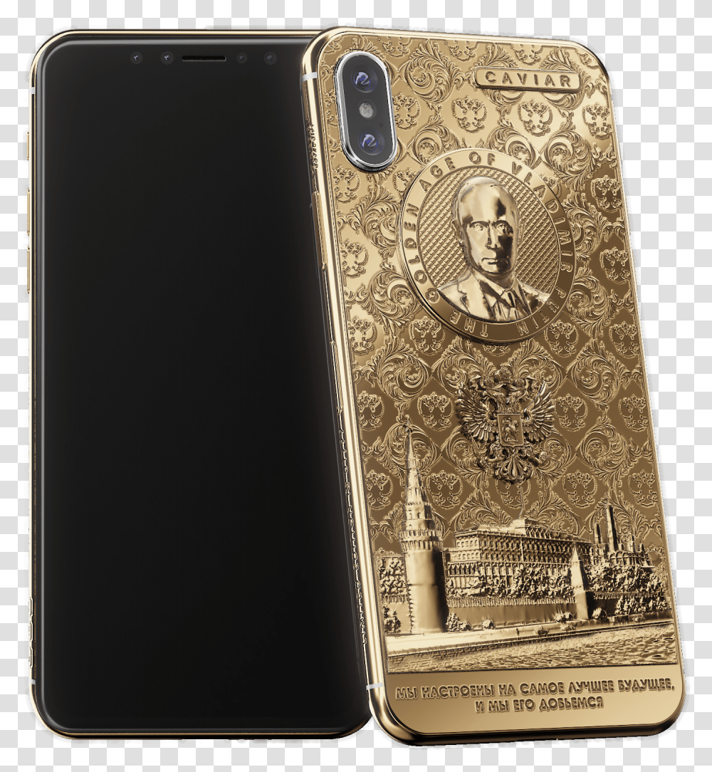 Caviar Putin Gold 3 Iphone X, Mobile Phone, Electronics, Cell Phone Transparent Png