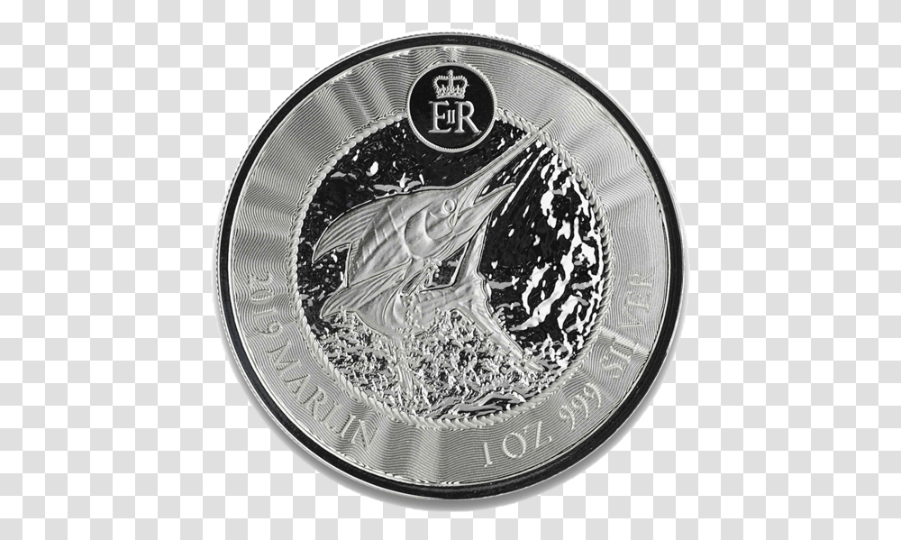 Cayman Islands Silver Coin, Money, Dish, Meal, Food Transparent Png
